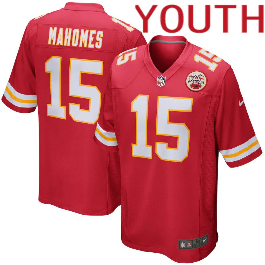 Youth Kansas City Chiefs #15 Patrick Mahomes Nike Red Game NFL Jersey->youth nfl jersey->Youth Jersey